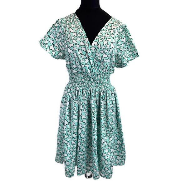 Derek Heart Dresses & Skirts - ❄️Derek Heart Mint & White Hearts Dress Large